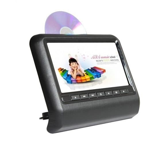 COPPIA MONITOR DVD AV 9 POLLICI POGGIATESTA AUTO MONITOR UNIVERSALE USB SD AV - 5