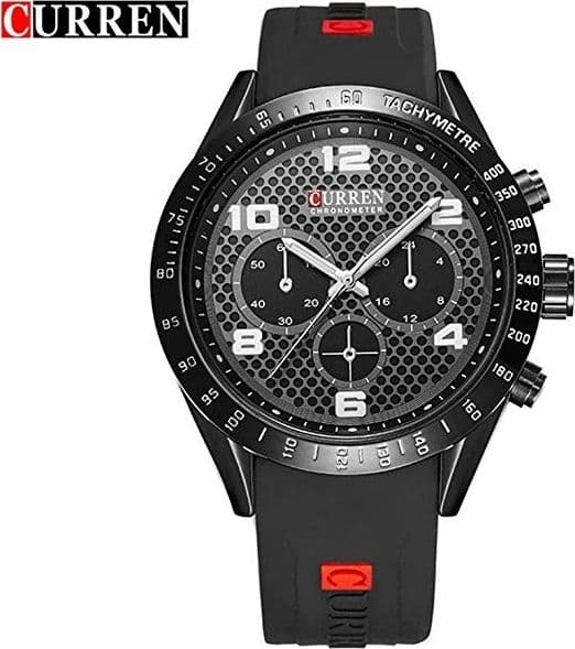 OROLOGI DI LUSSO DI MARCA CINGHIA SILICONE ANALOGICO AL QUARZO OROLOGIO 8167 - 5
