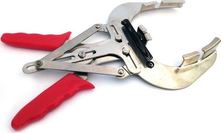 PINZA COMPRIMI STRINGI FASCE ELASTICHE PER SEGMENTI PISTONI CILINDRI 90-120 MM - 2