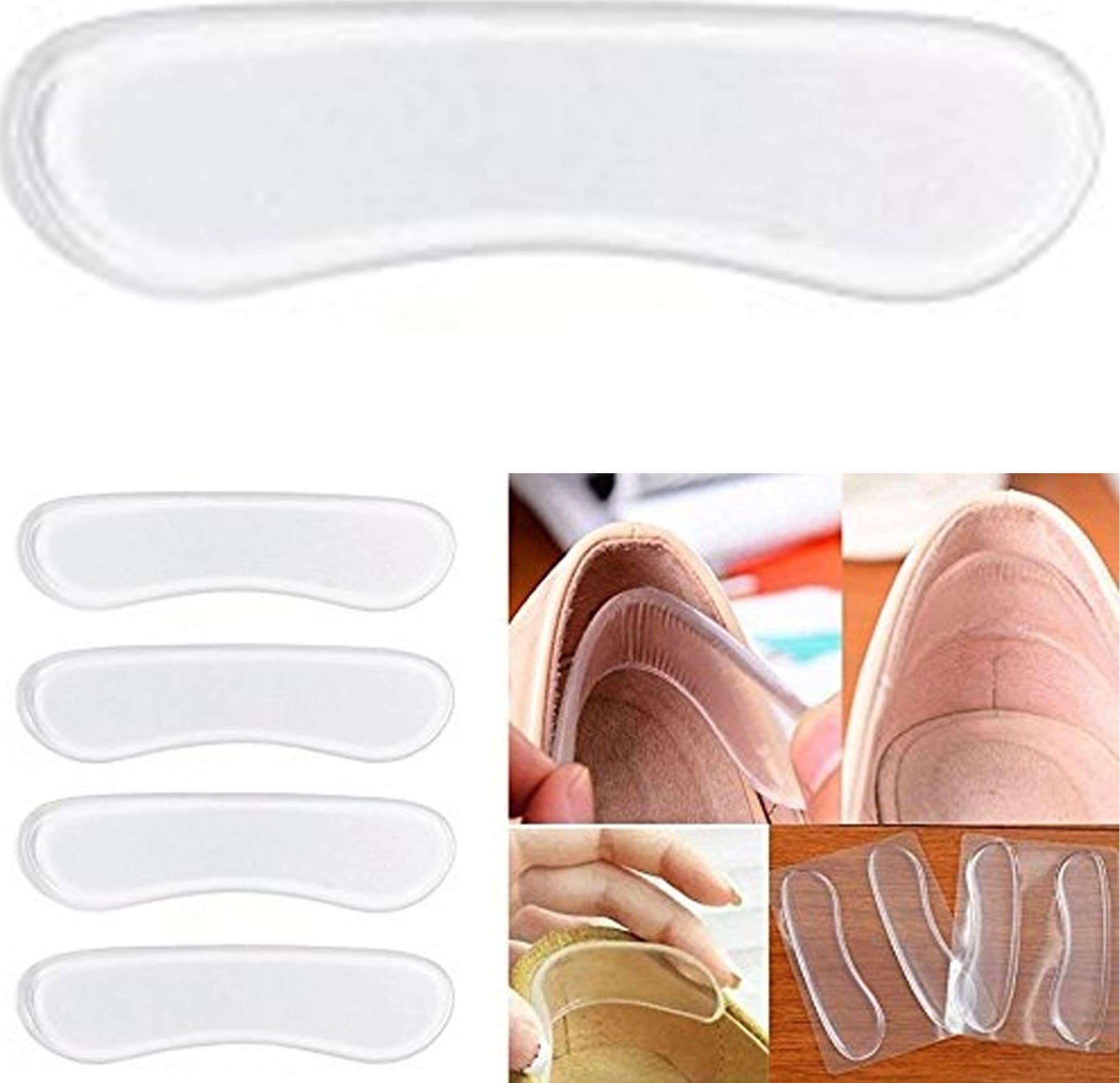 SET 4 PZ TALLONETTE PROTEZIONE SILICONE INVISIBILE CUSCINI PIEDI TALLONE PER TACCHI