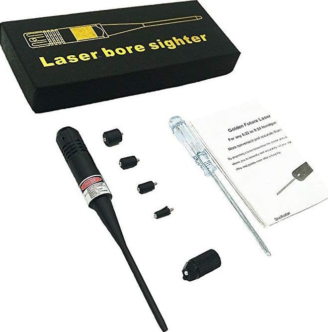 COLLIMATORE ALLINEATORE LASER PER OTTICA CARABINA 4 ADATTATORI DA 0.20 AL 0.50 - 2