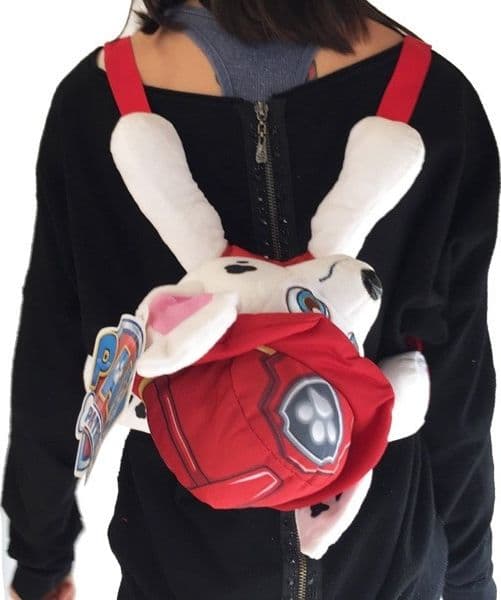ZAINO PELUCHE MARSHALL ROSSO ZIP 13 CM ZAINETTO SCUOLA TEMPO LIBERO PAW PATROL - 2