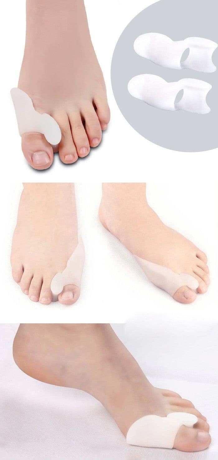 COPPIA DIVARICATORE IN GEL PER DITA DEI PIEDI CON DISTANZIALI ALLUCE VALGO 2 PZ - 2