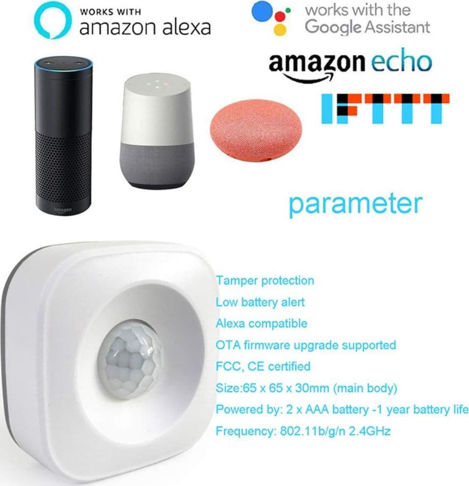 SENSORE PIR WIFI SMART MOTION INFRAROSSO WIRELESS RILEVATORE MOVIMENTO X ALLARME  Trade Shop italia - Napoli, Commerciovirtuoso.it