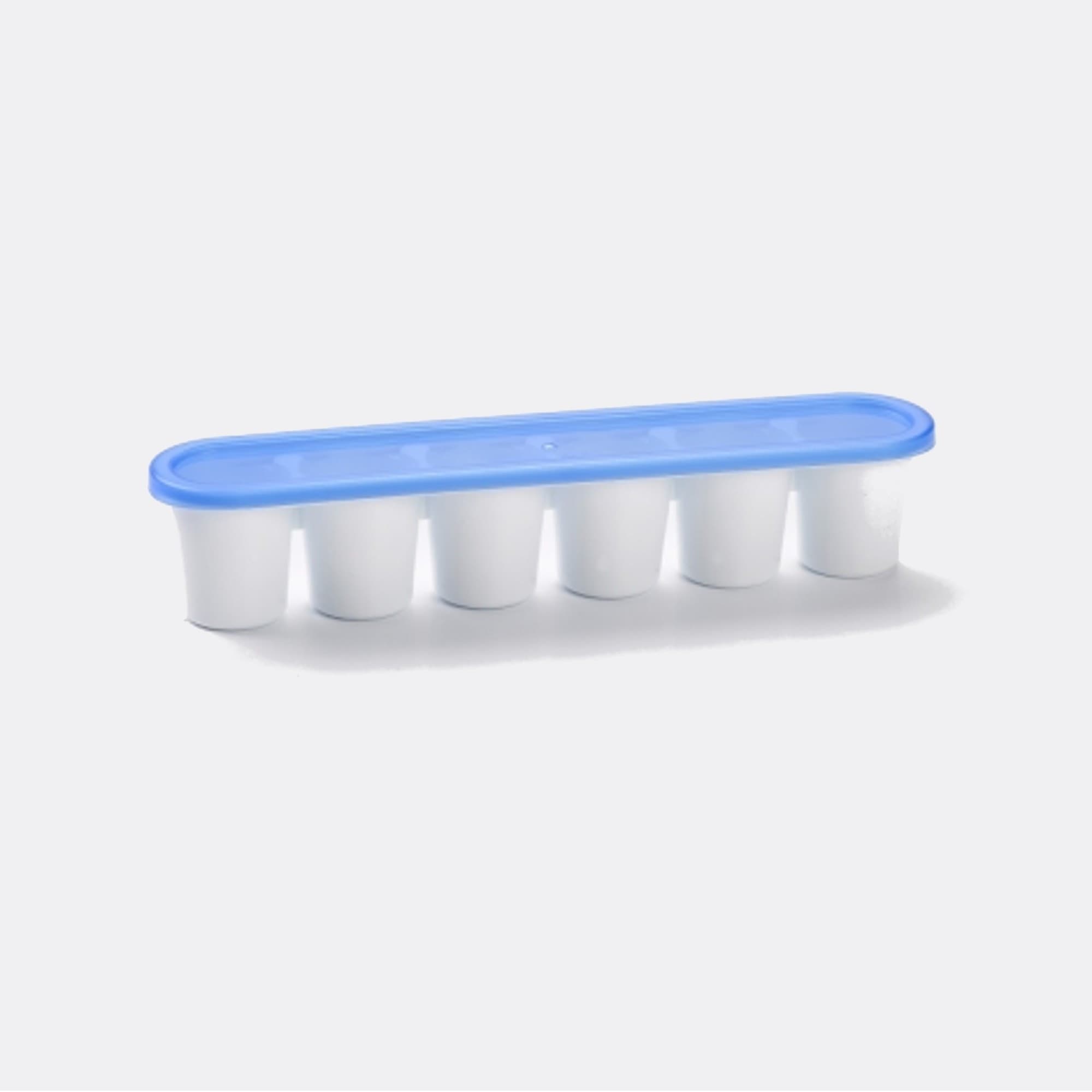 2 VASCHETTA FORMA GHIACCIO FORME STAMPI PER CUBETTI DA FREEZER RIGIDO CON TAPPO