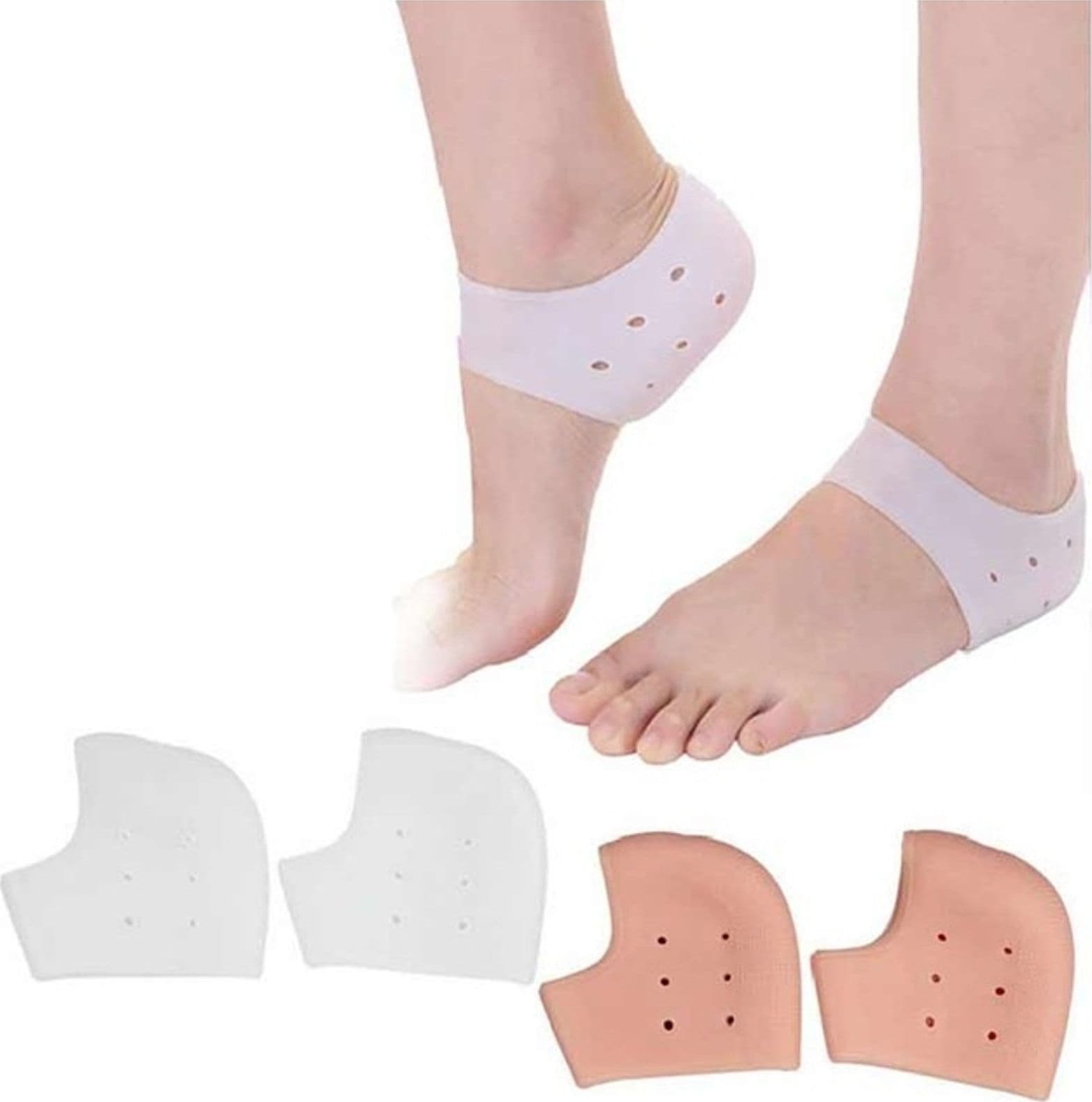 COPPIA PROTEZIONE SILICONE GEL SALVA TALLONE PLANTARI SOTTOPIEDE SCARPE TACCHI