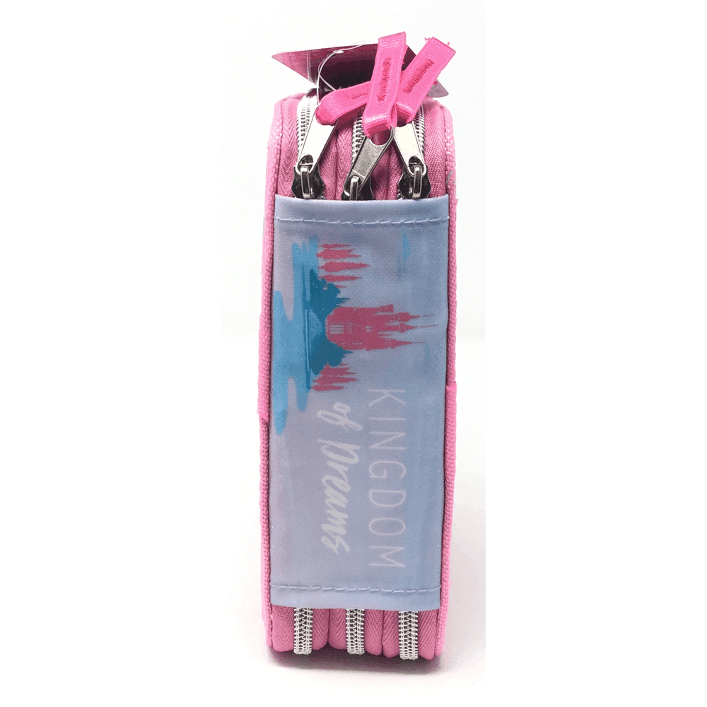 ASTUCCIO SCUOLA 3D PRINCIPESSE CENERENTOLA RAPUNZEL ARIEL DISNEY 3 ZIP CERNIERE - 3