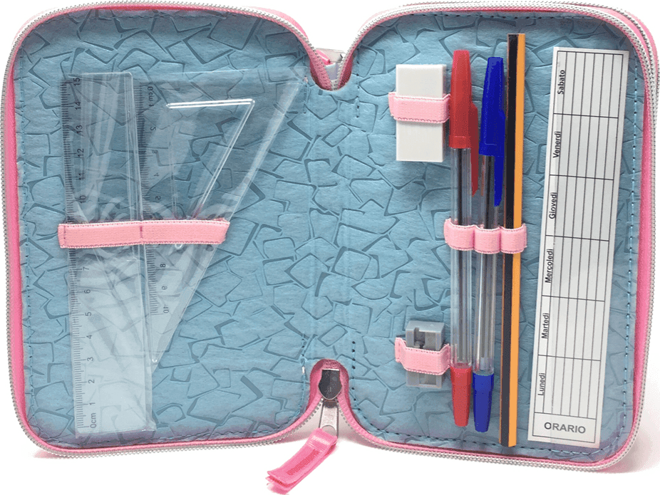 ASTUCCIO SCUOLA 3D PRINCIPESSE CENERENTOLA RAPUNZEL ARIEL DISNEY 3 ZIP CERNIERE - 4