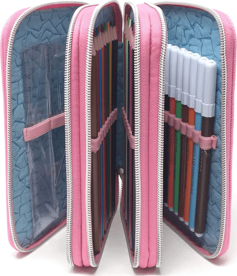 ASTUCCIO SCUOLA 3D PRINCIPESSE CENERENTOLA RAPUNZEL ARIEL DISNEY 3 ZIP CERNIERE - 7