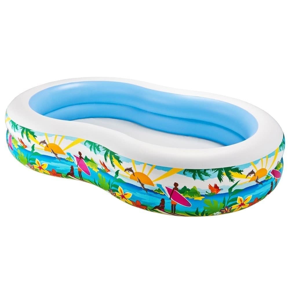 PISCINA GONFIABILE PARADISE 262 X 160 X 46 CM 2 ANELLI TERRAZZO GIARDINO - 4