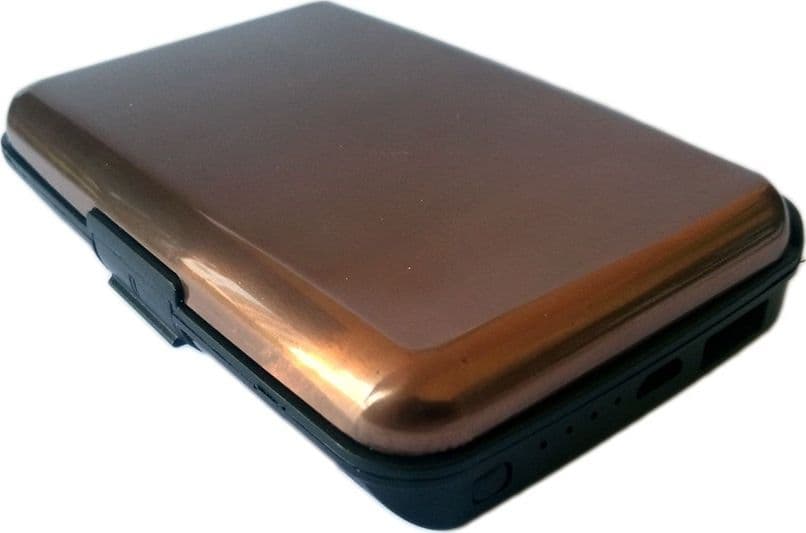 BATTERIA ESTERNA POWER BANK 2 IN 1 PORTA CARTE DI CREDITO TESSERA IN ALLUMINIO - 7