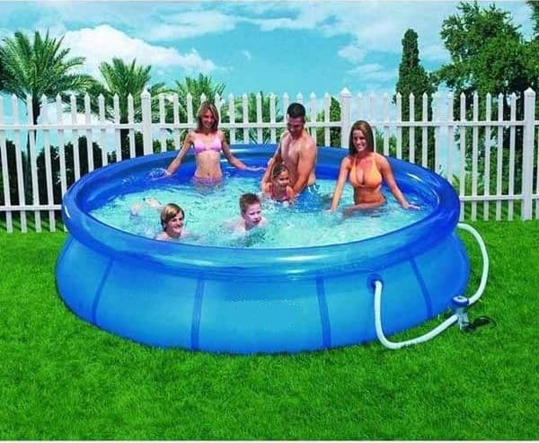 PISCINA GONFIABILE TONDA 366 X 76 CM POMPA FILTRANTE E KIT DI RIPARAZIONE - 2