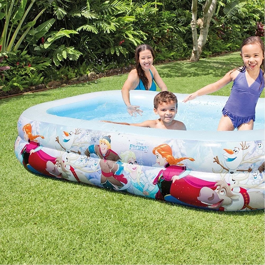 PISCINA GONFIABILE BAMBINI DISNEY FROZEN 2 ANELLI 262 X 175 X 56 CM DA GIARDINO - 3