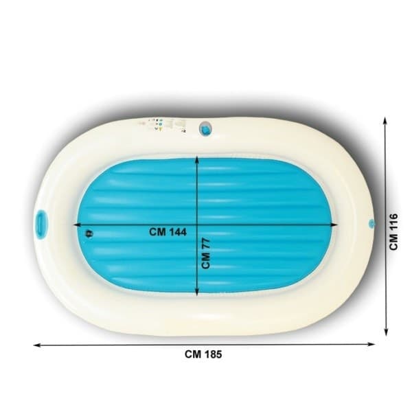 MATERASSINO OVALE ISOLA GONFIABILE YACHT LINE MARE PISCINA PVC 185 X 117 CM - 2