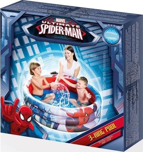 PISCINA GONFIABILE SPIDERMAN 3 ANELLI 122 X 30 CM FUORI TERRA SPIDER-MAN - 3