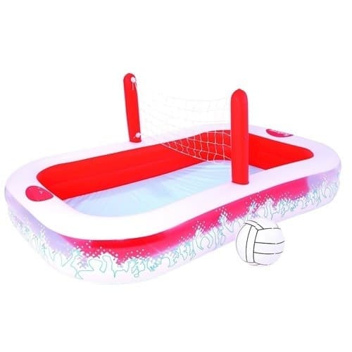 PISCINA GONFIABILE CON RETE GIOCO PALLAVOLO E PALLONE 254 X 168 X 97 CM - 3