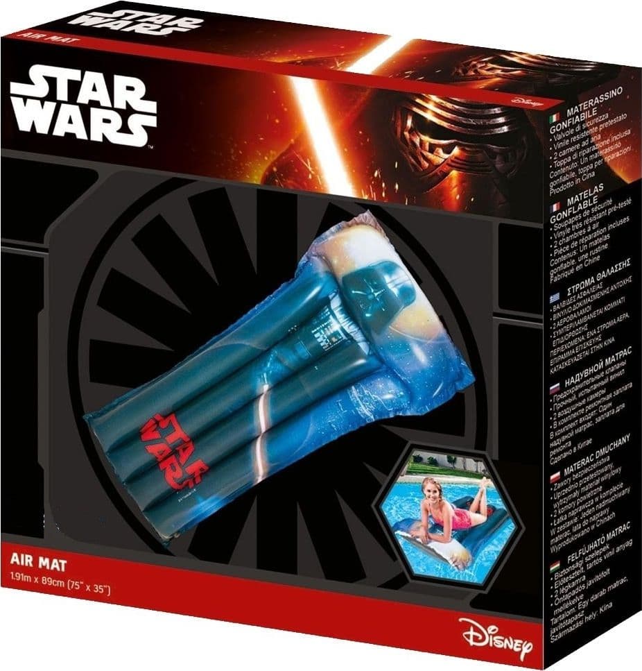 MATERASSINO GONFIABILE MARE PISCINA STAR WARS 191 X 89 CM MULTICOLORE - 3