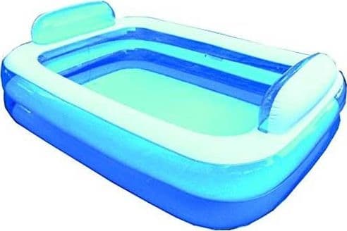 PISCINA RETTANGOLARE GONFIABILE CON POGGIATESTA 266 X 175 X 50 CM 2 CAMERE ARIA - 2