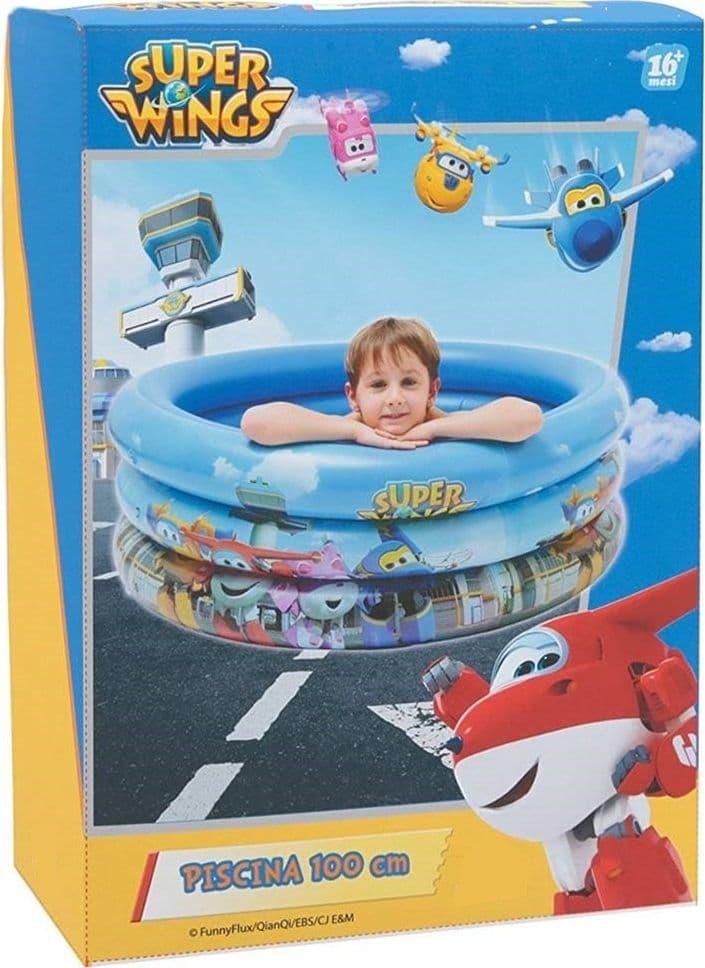 PISCINA GONFIABILE 3 TUBI CON STAMPA SUPER WINGS DIAMETRO 100 CM - 3