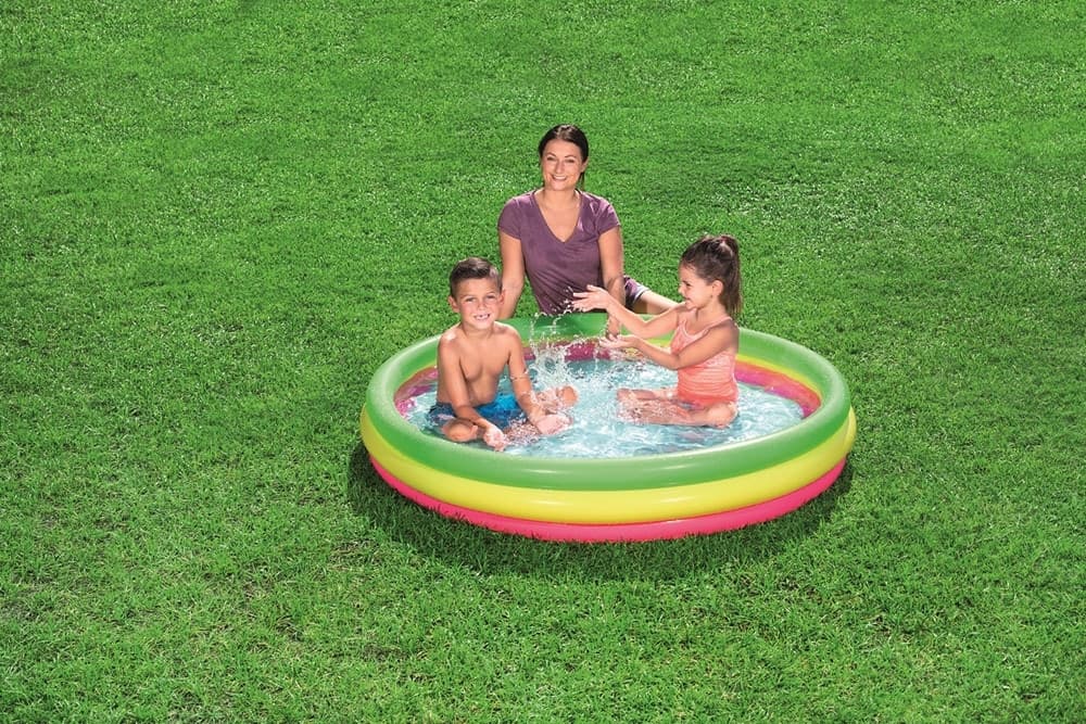 PISCINA GONFIABILE ARCOBALENO A 3 ANELLI COLORATI 152 X 30 CM FUORI TERRA 51103 - 7