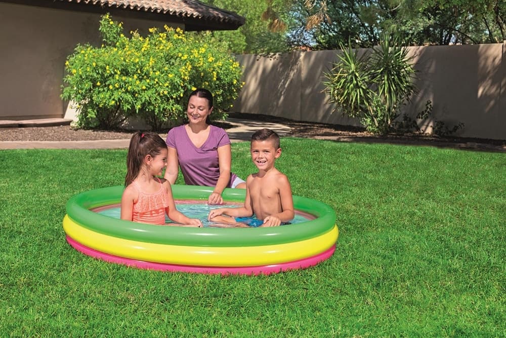PISCINA GONFIABILE ARCOBALENO A 3 ANELLI COLORATI 152 X 30 CM FUORI TERRA 51103 - 8