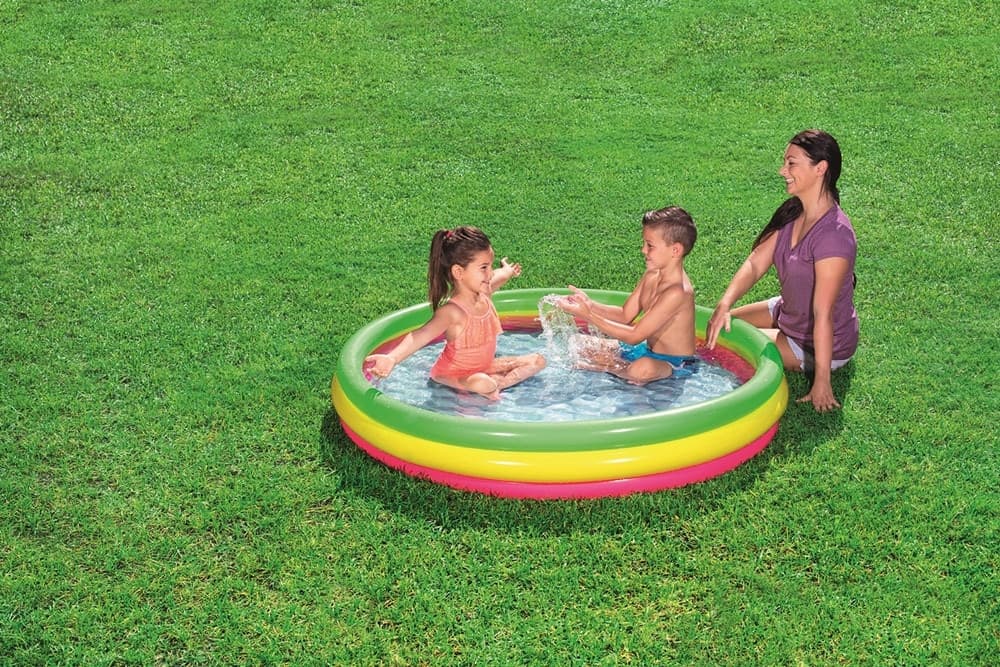 PISCINA GONFIABILE ARCOBALENO A 3 ANELLI COLORATI 152 X 30 CM FUORI TERRA 51103 - 9