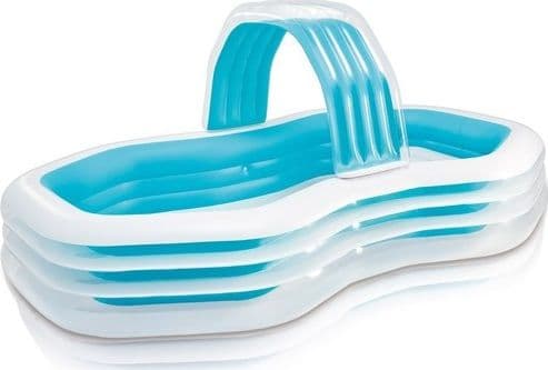 PISCINA GONFIABILE FAMILY CABANA 310 X 188 X 130 CM SPRUZZA ACQUA FUORI TERRA - 3