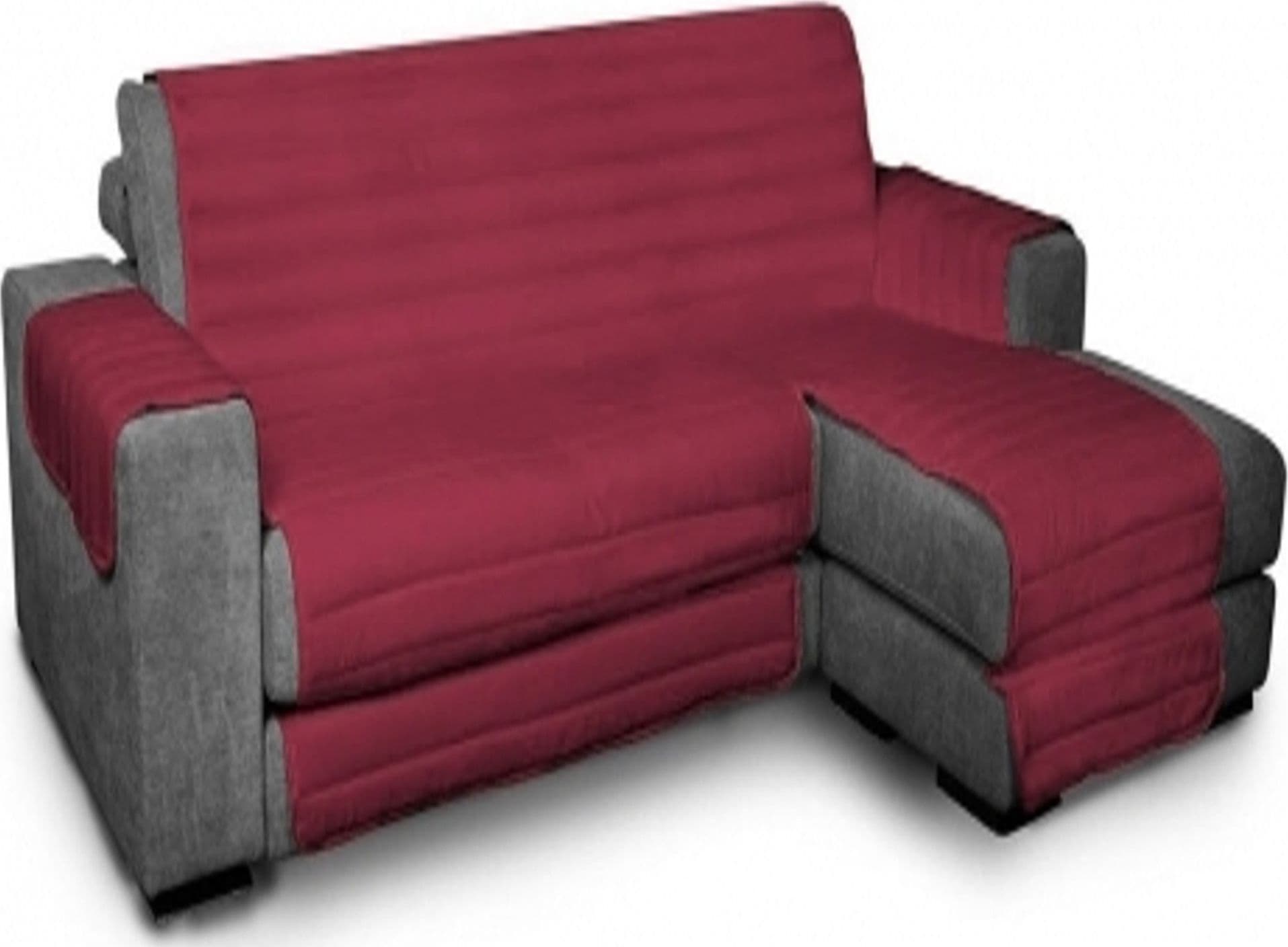 COPRIDIVANO BORDEAUX CON PENISOLA 280X285CM DA BRACCIOLO A BRACCIOLO PROTEZIONE
