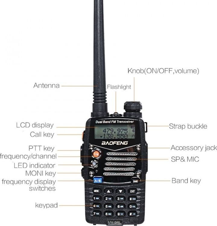WALKIE TALKIE UV5RL RADIO TORCIA RICETRASMITTENTE MULTI CANALE AUTOPARLANTE MIC - 2