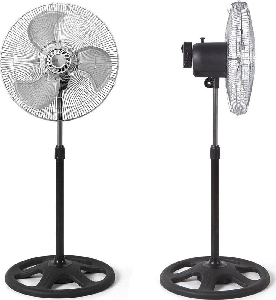 VENTILATORE 3IN1 PIANTANA DA TAVOLO PARETE 3 VELOCITÀ OSCILLAZIONE 55W PALE 45CM - 5