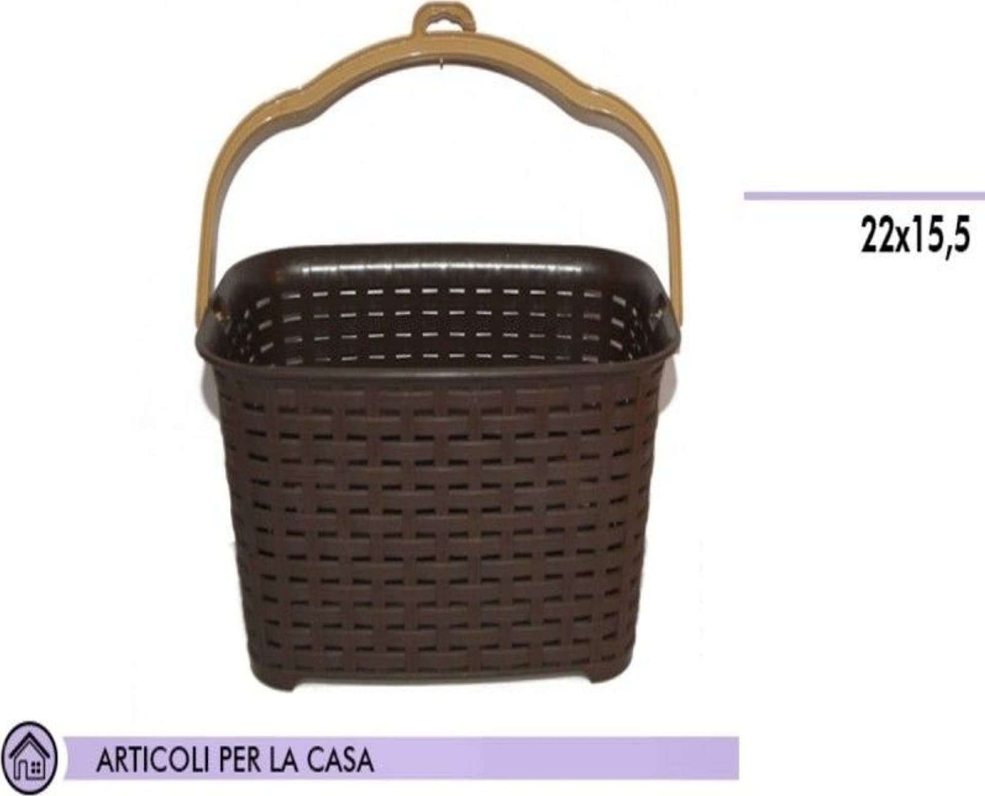CESTINO PORTAMOLLETTE CESTO PORTA MOLLETTE EFFETTO RATTAN IN PLASTICA COLORATO - 2