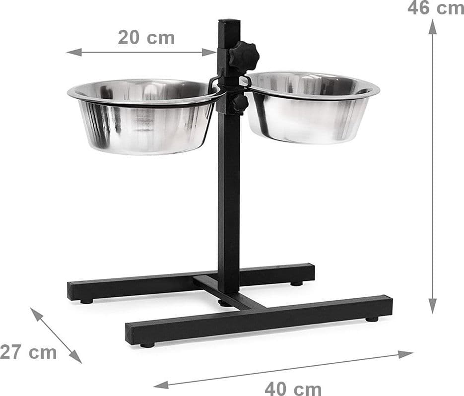 CIOTOLE CANE GATTO RIALZATE CON SUPPORTO METALLO REGOLABILE CIOTOLA ACCIAIO 20CM - 5
