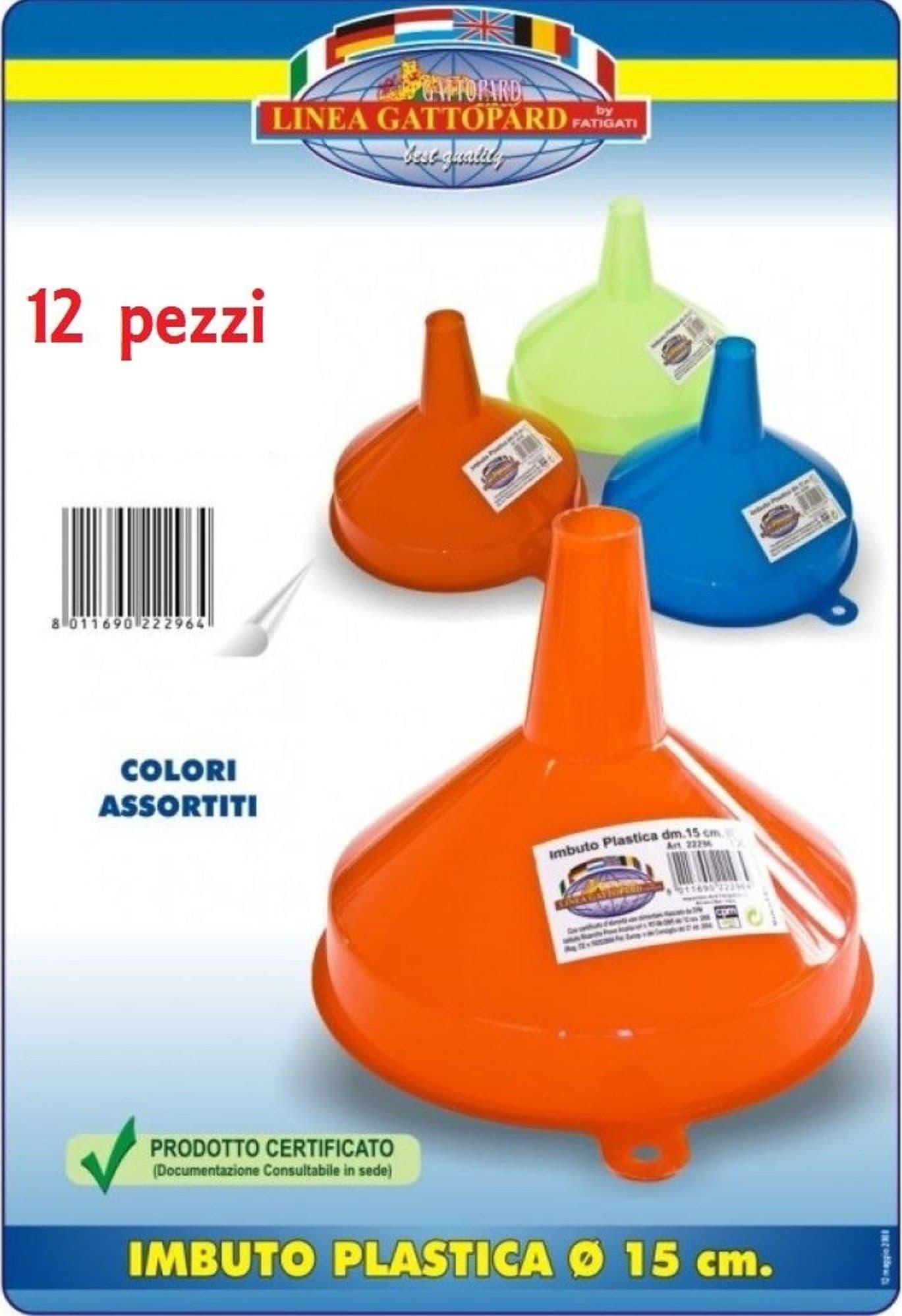 SET 12 IMBUTO IMBUTI IN PLASTICA DIAMETRO 15CM IN VARI COLORI UTENSILEE CUCINA - 2