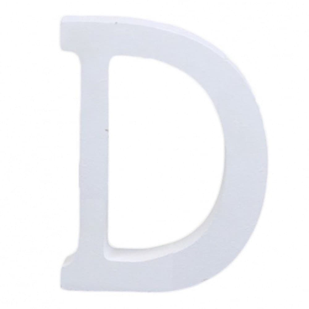 LETTERE ALFABETO LETTERA D IN LEGNO BIANCO H 11 CM DECORAZIONE ARREDO WEDDING