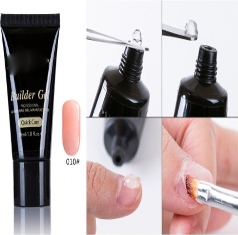 GEL UV LED POLY 30ML BEIGE CAMOUFLAGE FRENCH COSTRUTTORE RICOSTRUZIONE UNGHIE
