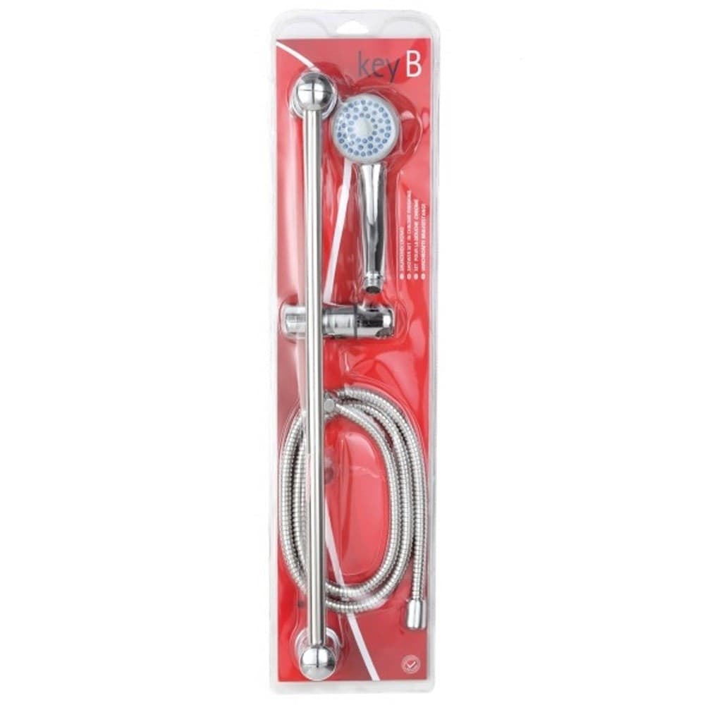 SALISCENDI ASTA CON SOFFIONE DOCCIA 1 FUNZIONE CROMO BAGNO DOCCIA VASCA - 2