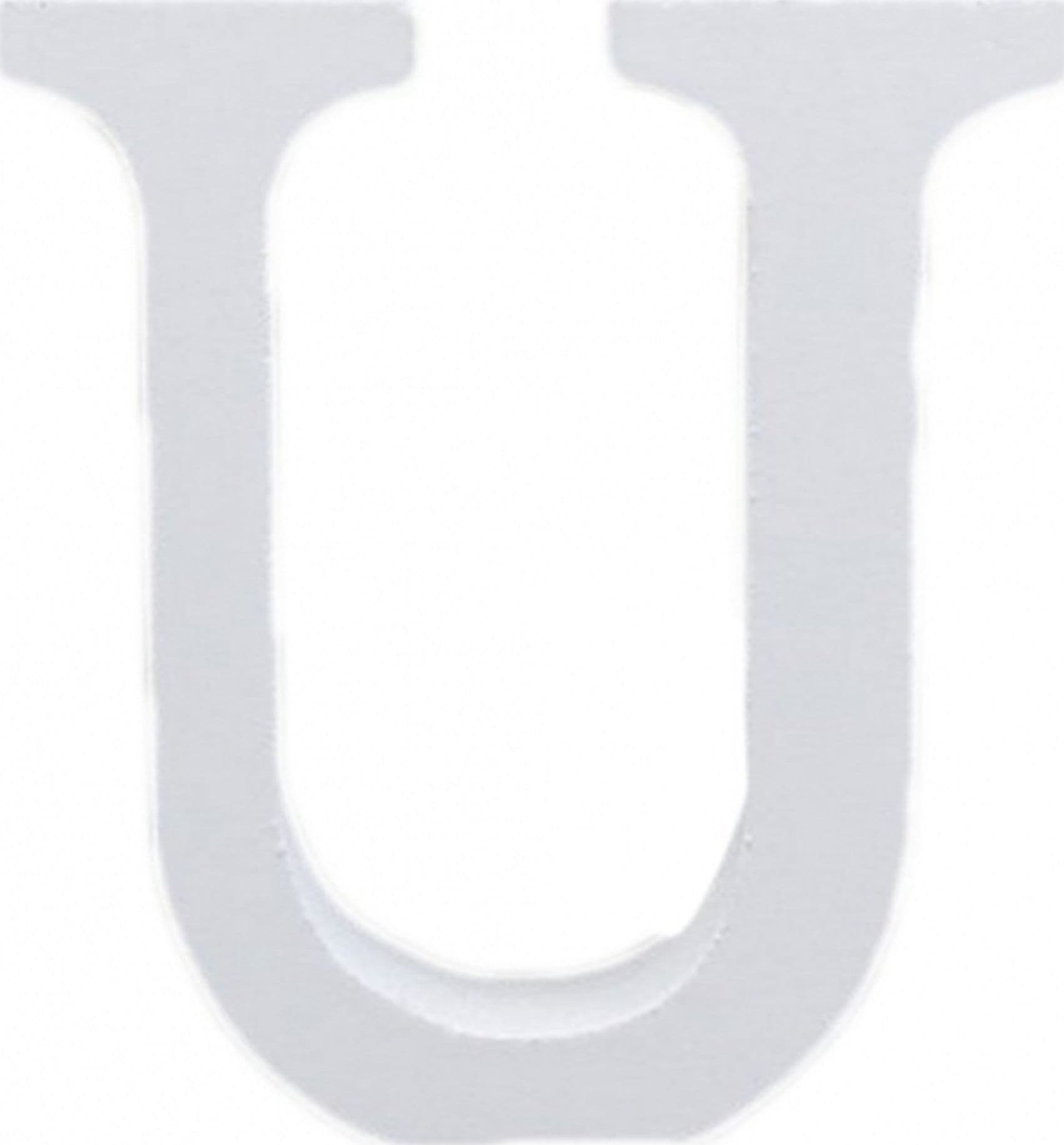 LETTERA U IN LEGNO BIANCO 11CM DECORAZIONE CONFETTATA COMPLEANNO PROMESSA WEDDING