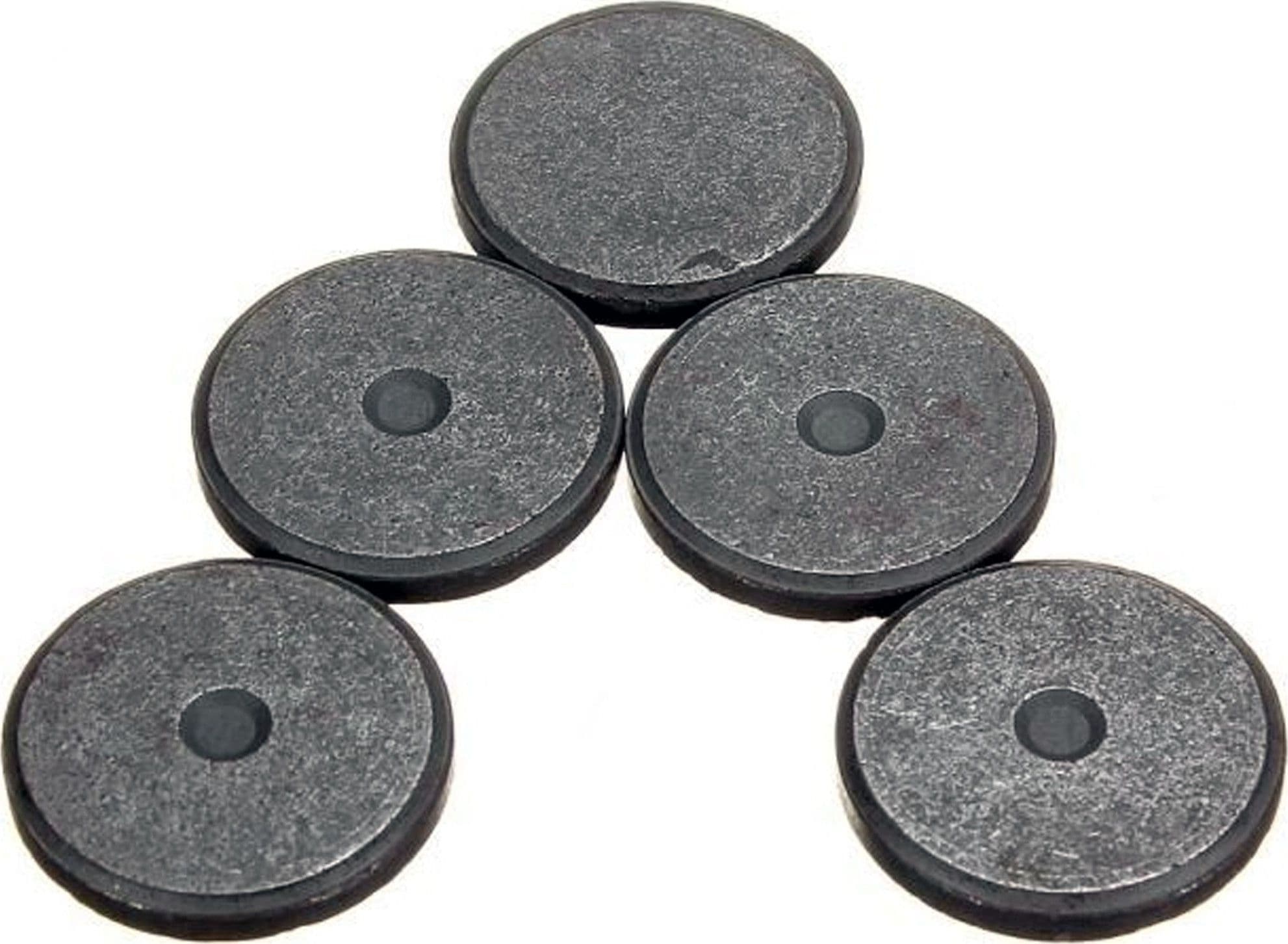 SET 60 CALAMITE TONDE 1.9 CM MAGNETI NERI DISCHETTI DECORAZIONI FOTO FAI DA TE