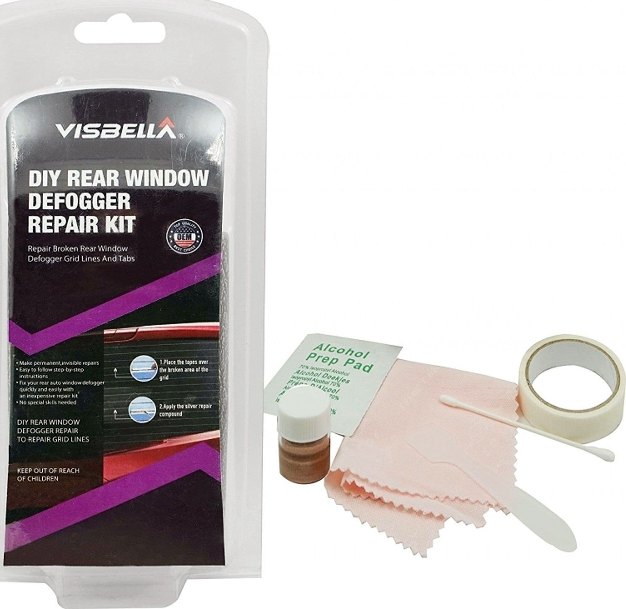 KIT COMPLETO RIPARAZIONE FINESTRE VETRO SBRINATORE AUTO LUNOTTO RESINA PERDITE