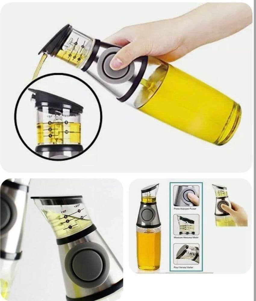 DISPENSER MISURATORE OLIO ACETO CONTENITORE PORTA OLIO TAVOLA MISURA E PREMI - 9