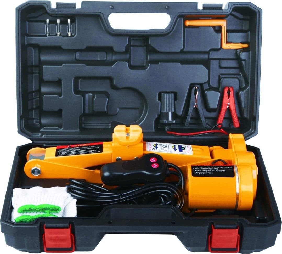 CRICK ELETTRICO SOLLEVATORE CRIC PANTOGRAFO SOLLEVAMENTO AUTO 2 TON 2000Kg 12V - 7