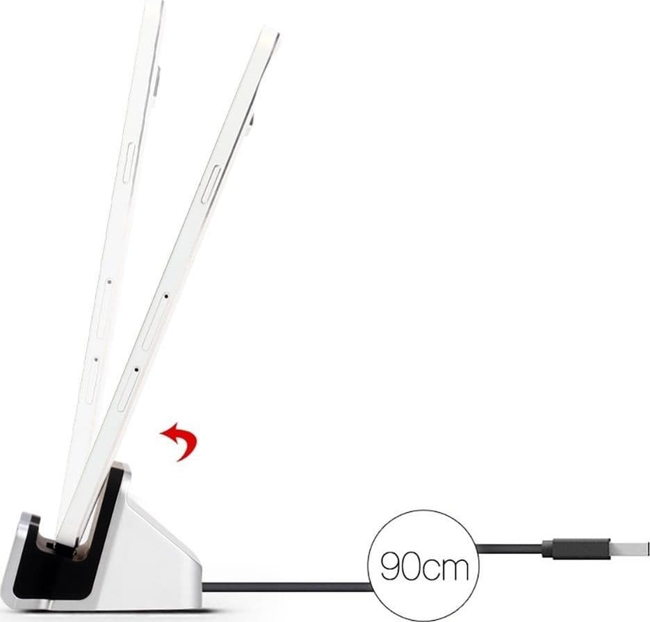 BASE DOCK CARICABATTERIE X ATTACCO TYPE-C TYPE C SUPPORTO TAVOLO RICARICA E SYNC - 6
