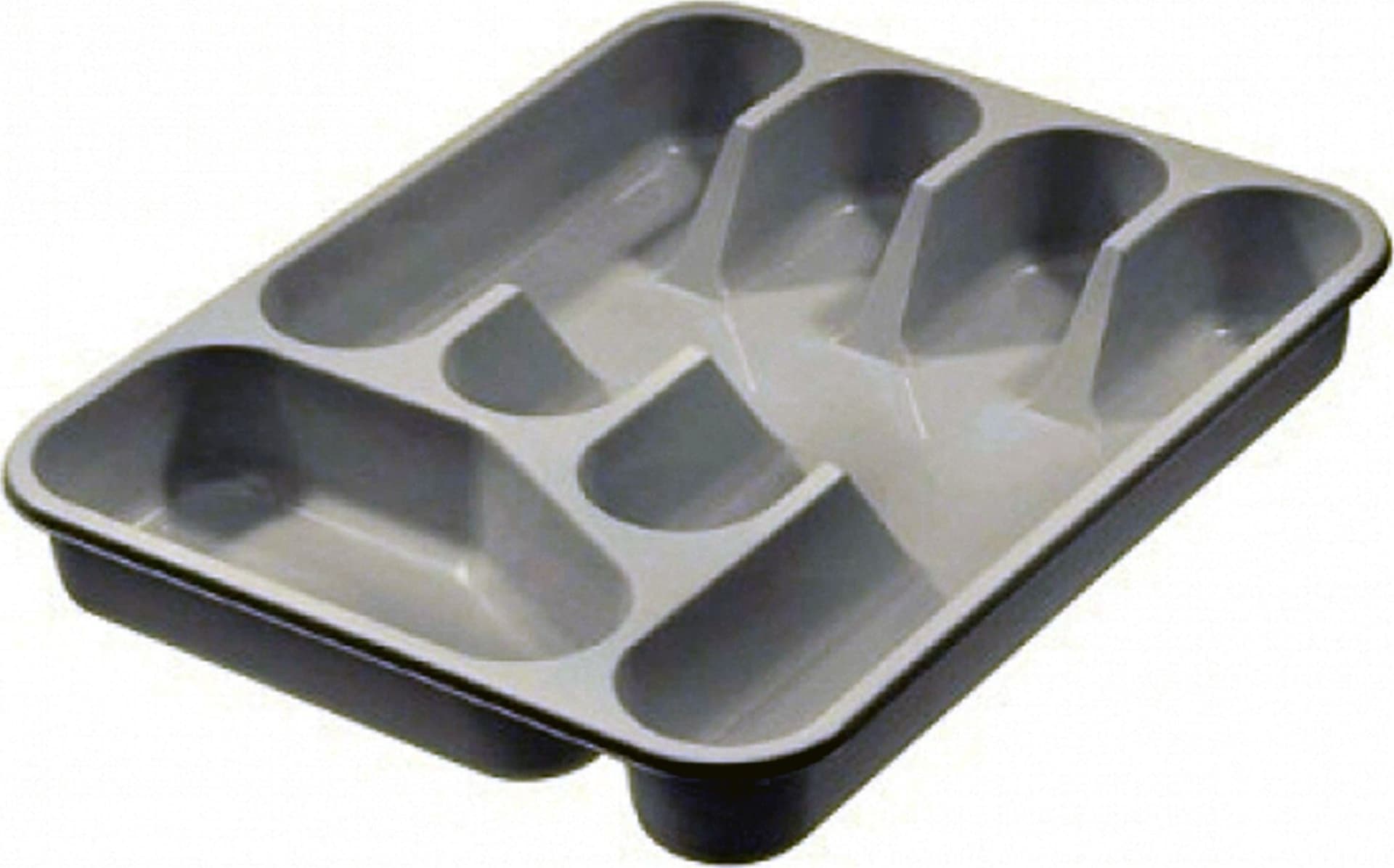 PORTA POSATE IN PLASTICA 5 POSTI FORCHETTE CUCCHIAI CUCCHIAINO COLTELLI CUCINA - 2