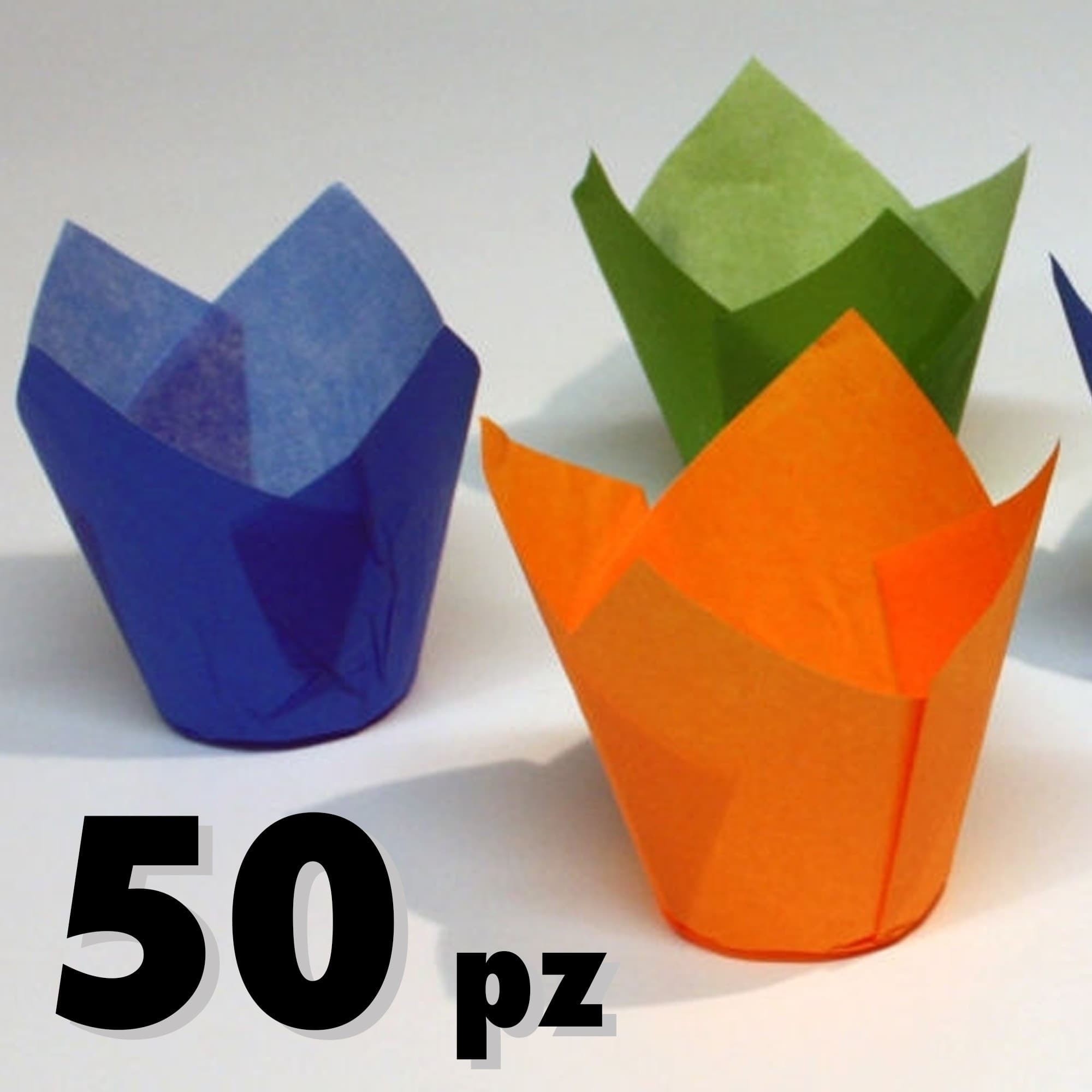 50 PIROTTINI PER MUFFIN IN CARTA FORNO PASTICCERIA PER DOLCI CUPCAKE TORTINI 5CM
