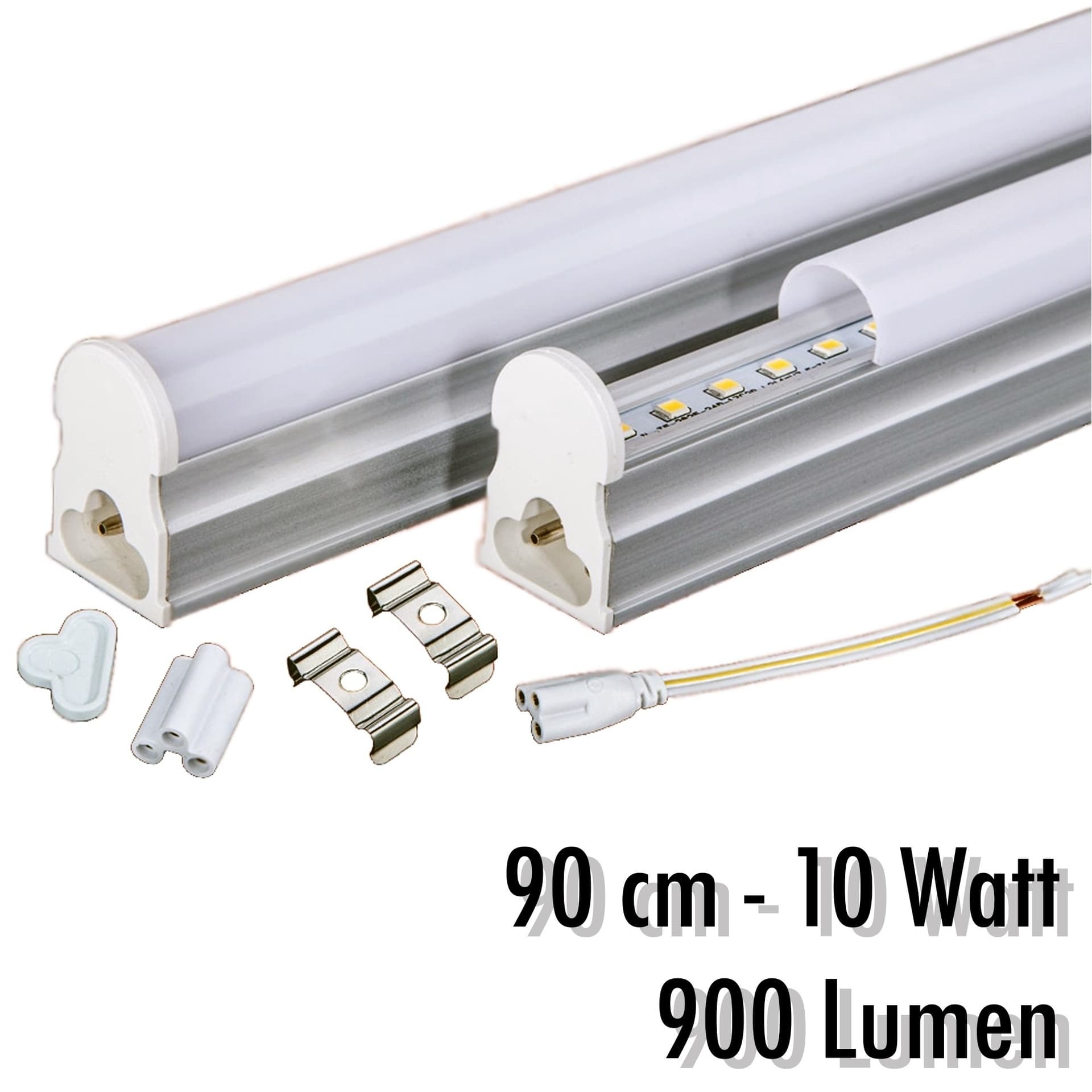TUBO T5 NEON LED 10 W WATT 90 CM 900 LMN PER USO INTERNO LUCE BIANCA PLAFONIERA - 3