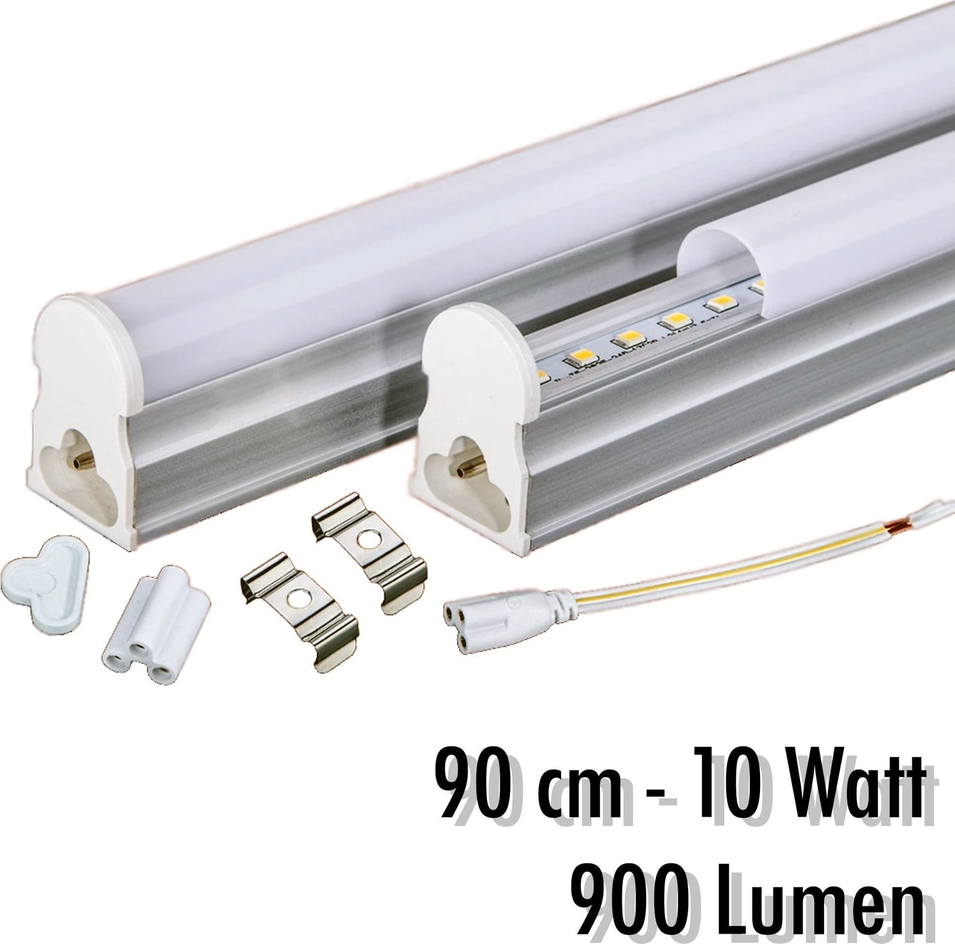 TUBO T5 NEON LED 10 W WATT 90 CM 900 LMN PER USO INTERNO LUCE BIANCA PLAFONIERA - 2