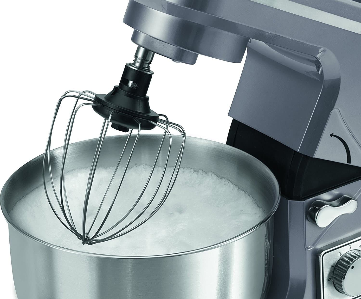 IMPASTATRICE PLANETARIA 1000 W CIOTOLA ACCIAIO 5 LT IMPASTATORE ROBOT CUCINA - 4
