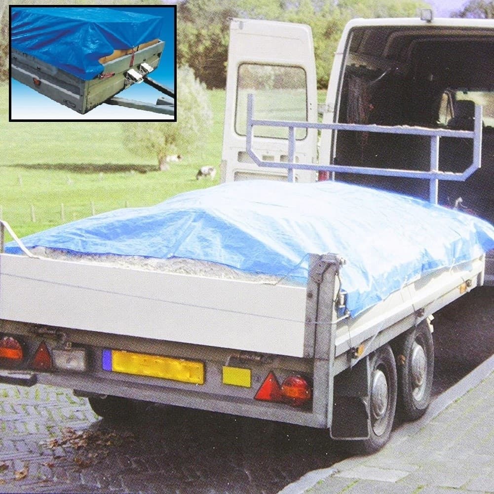 TELO COPERTURA CARICO RIMORCHI CAMION 250X140CM + 4 CINGHIE PROTEZIONE