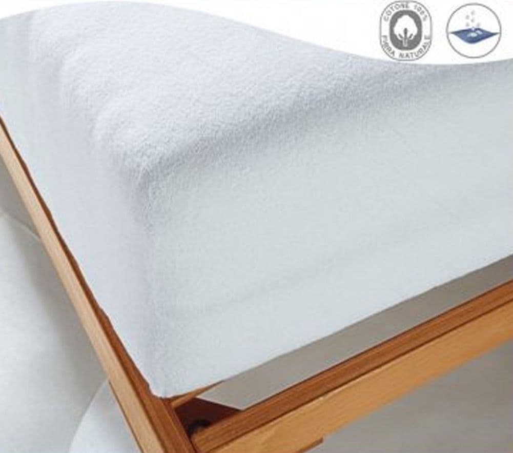 COPRIMATERASSO SANITARIO IMPERMEABILE 2 PIAZZE ANGOLI ELASTICI 170X195CM - 2
