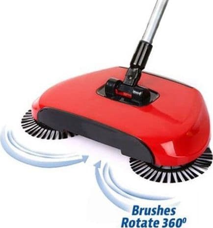 SCOPA ROTANTE 360° CON SETOLE ROTANTI MICROFIBRA ASPIRAPOLVERE SWEEP DRAG SPAZZA - 9